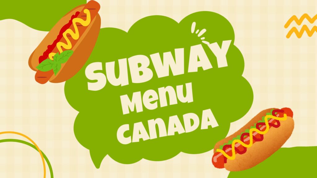 Subway Menu Prices Canada