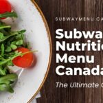 Subway Nutrition Menu